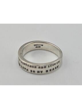 THE KISS Silver Band Ring, size 9
